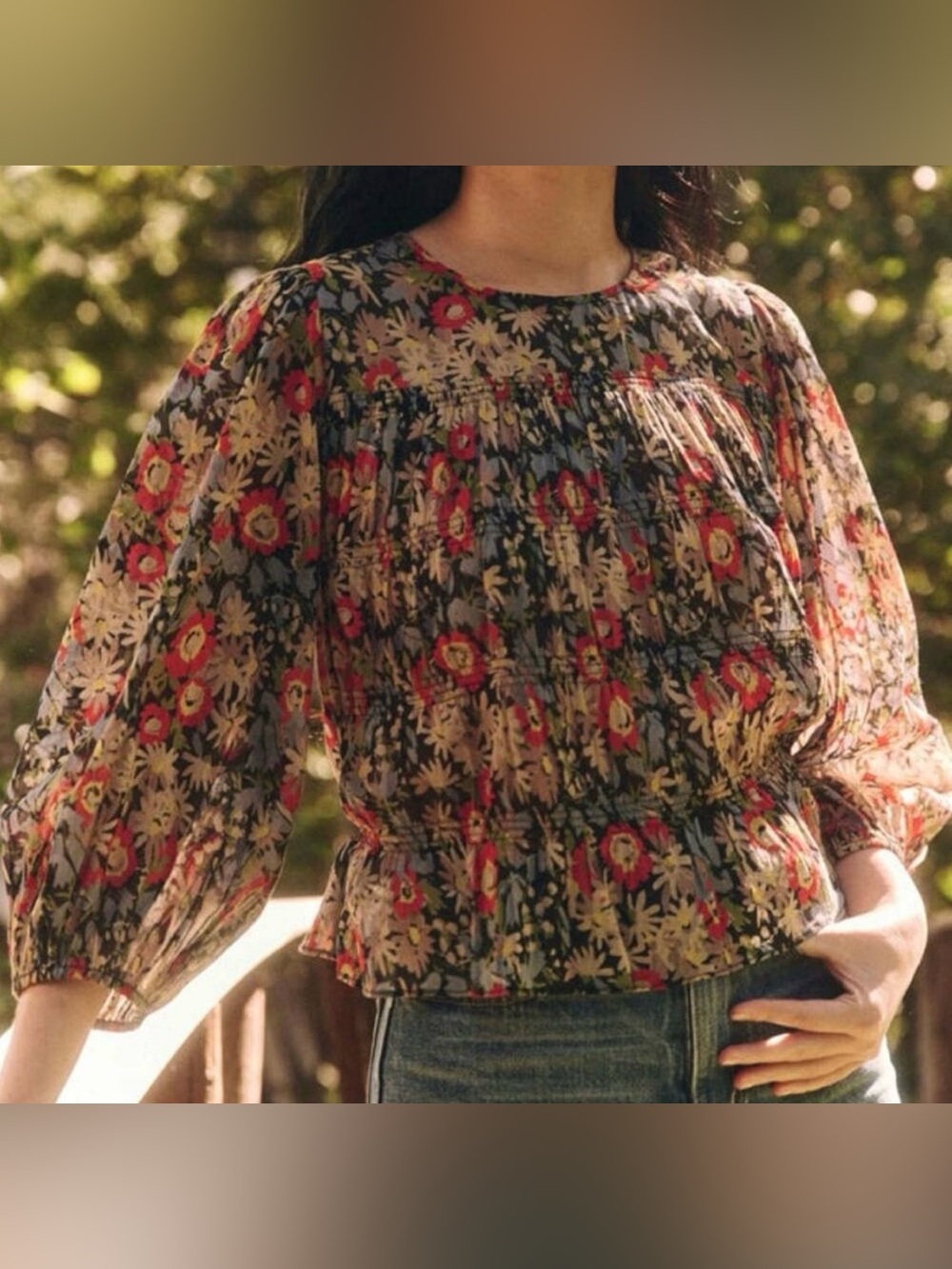 The Great | Daze Top in Twilight Floral | S